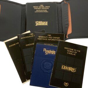 1985 Cadillac DeVille & Fleetwood Owners Manual With Black Leather Case